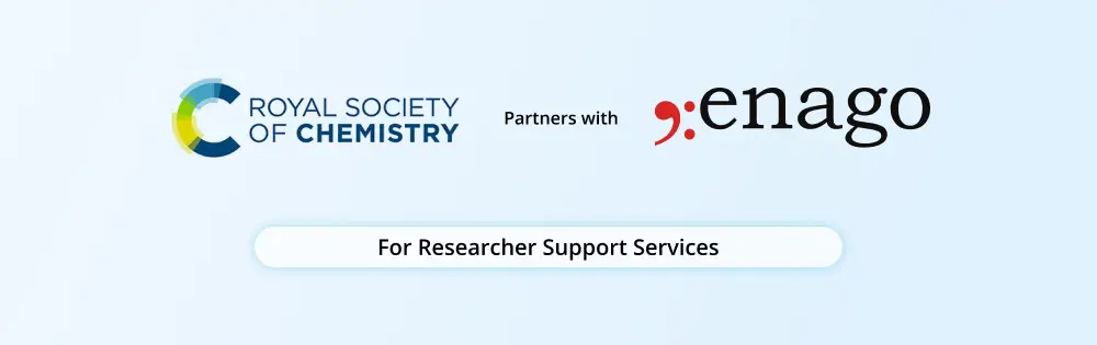 Enago partners with the Royal Society of Chemistry