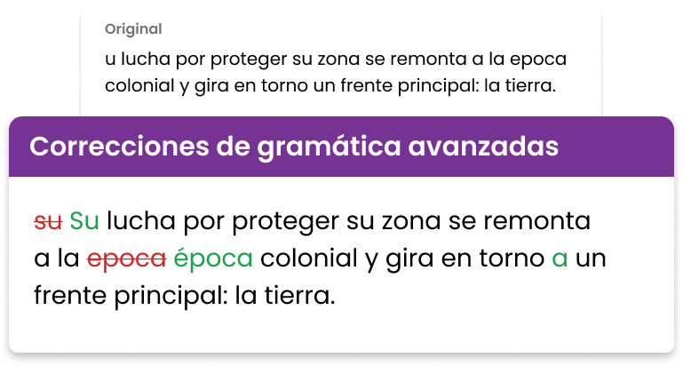 Advanced Grammar Corrections - Spanish Grammar Checker
